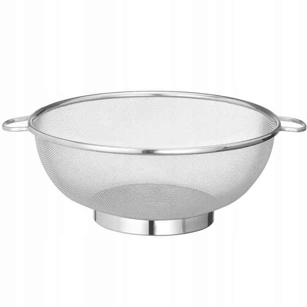 Cedník sítko druszlak s úchyty Ocel průměr 363 x 147 mm
