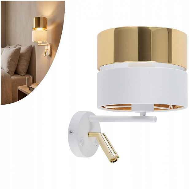 Nástěnné svítidlo na čtení Hilton White/gold 5361 Tk Lighting