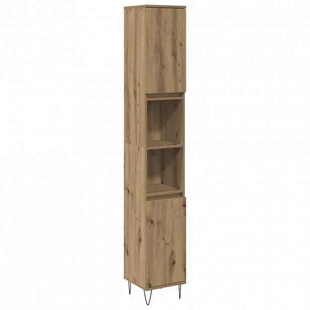 vidaXL Koupelnová skříňka dub artisan 30x30x190 cm kompozitní dřevo