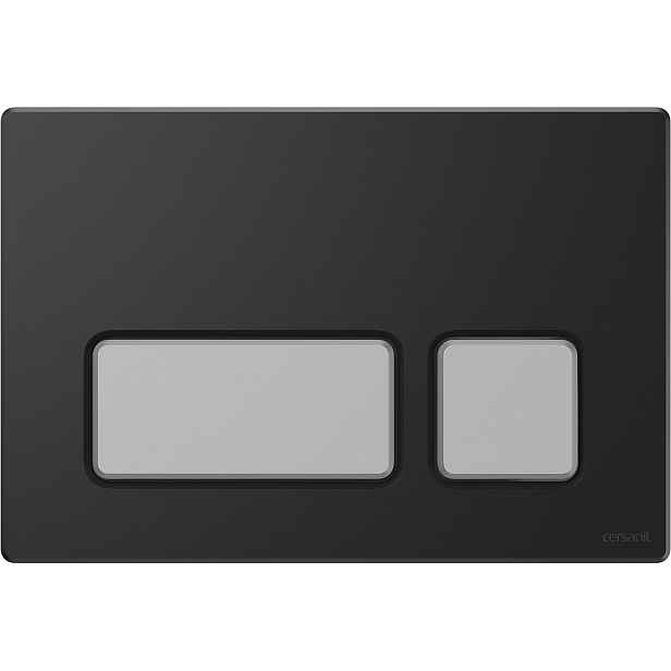 Cersanit splachovací tlačítko černá matná/chrom mat Block K97-0398