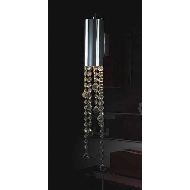 Nástěnná lampa Larix Chrom Metal Křišťálová pro obývací pokoj Italux
