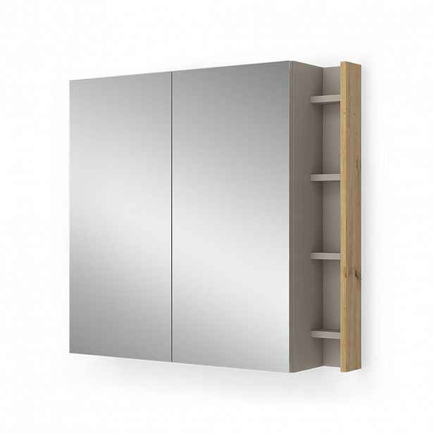 Vicco KOUPELNOVÁ ZRCADLOVÁ SKŘÍŇKA Edelin Kašmír 80 x 75 cm s policemi