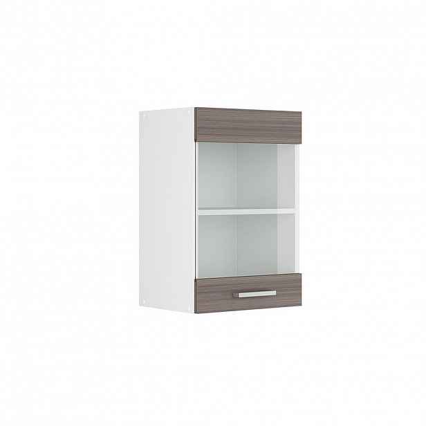 Vicco UNIVERZÁLNÍ NÁSTĚNNÁ SKŘÍŇKA R-Line Šedá 40 cm se skleněnými dvířky
