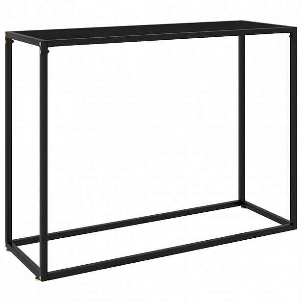 vidaXL Konzolový stolek černý 100 x 35 x 75 cm tvrzené sklo
