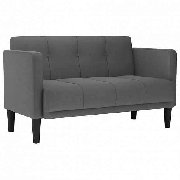 vidaXL Loveseat Sofa tmavě šedá 111 cm textil
