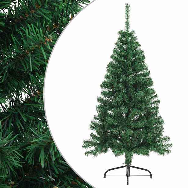 vidaXL Umělý poloviční vánoční stromek se stojanem zelený 150 cm PVC