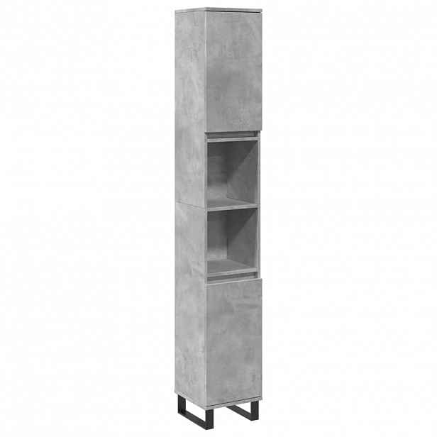 vidaXL Koupelnová skříňka betonově šedá 30x30x190 cm kompozitní dřevo