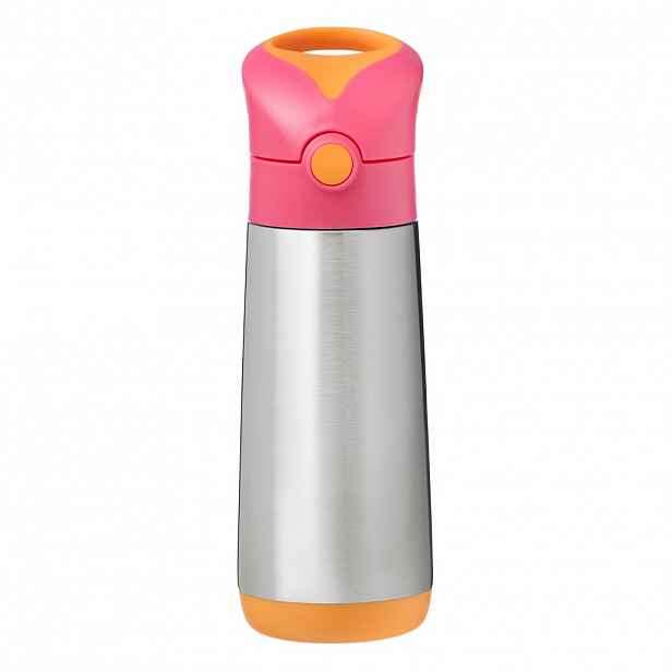 b.box Termoska na pití s brčkem 500 ml varianta: růžová/oranžová