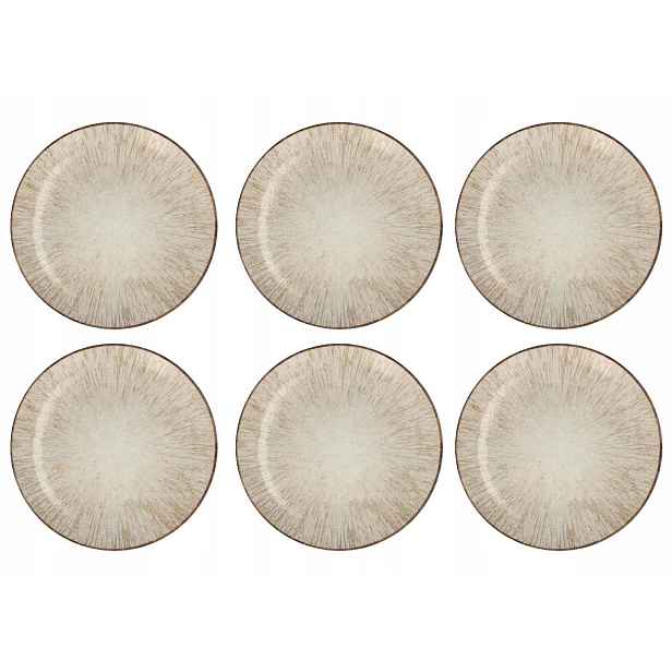 Lubiana Sada 6 mělkých porcelánových jídelních talířů 27 cm 9016