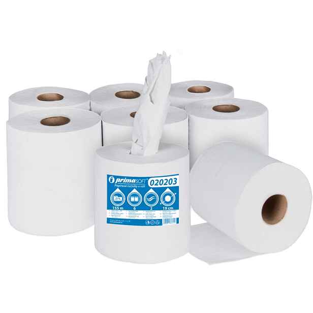 PrimaSoft Ručníky MAXI 155, 2-vr., rec., bílá 75% bělost (bal.6ks) 020203