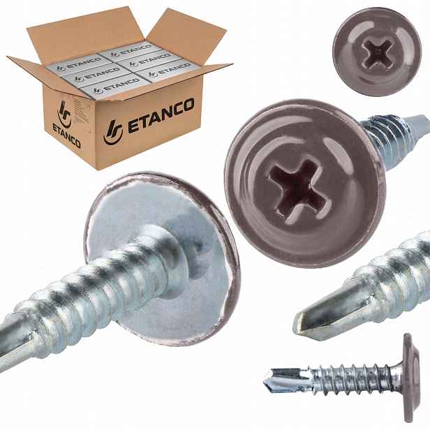 Samovrtné podložky 4,2 x 19 mm Ral 9007 2000 ks Etanco Gm-b