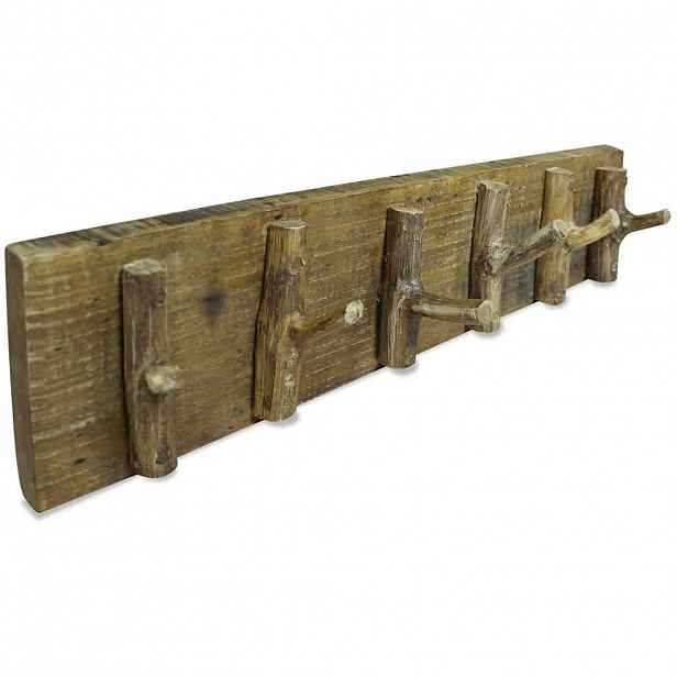 vidaXL Věšák na kabáty směs recyklovaného dřeva 60 x 15 cm