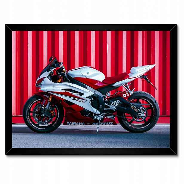Plakáty v rámu 40x30 Bílo-červená Yamaha