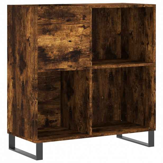 vidaXL Skříňka na LP desky kouřový dub 84,5x38x89 cm kompozitní dřevo