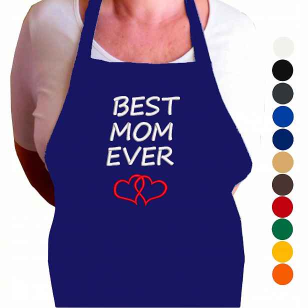 Best Mom Ever Kuchyňská Zástěra Dárek Pro Maminku K Narozeninám