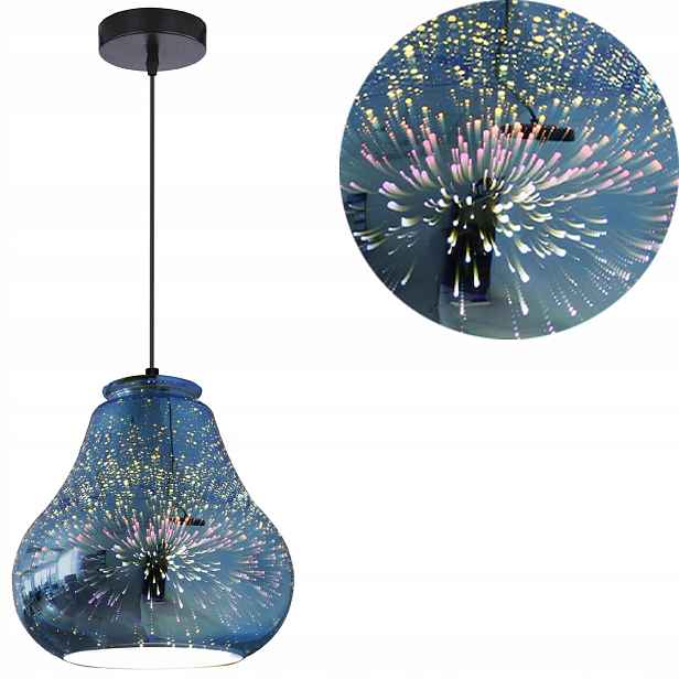 Galaktická stropní závěsná lampa s 3D efektem
