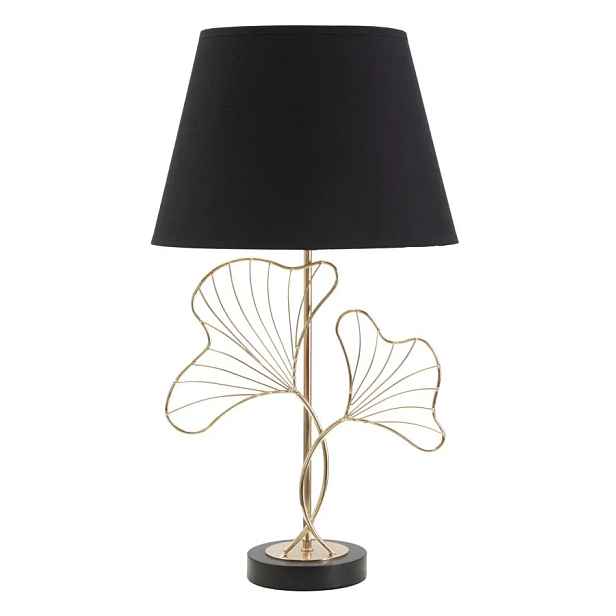 Mauro Ferretti Stolní lampa Leaves 60 cm černo-zlatá