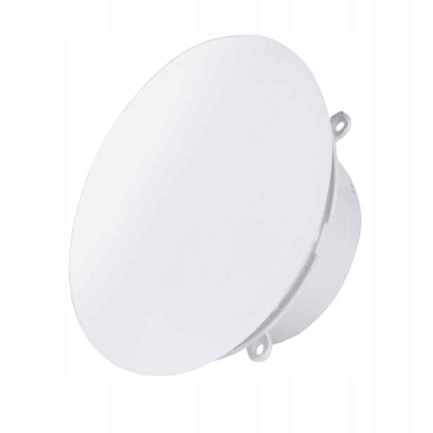 Ventilační mřížka Kulatá skleněná Bílá Lesk 100 mm
