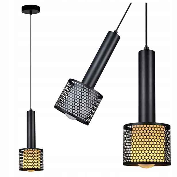 Závěsná Lampa Amo Černá 1XE27 Moderní Light Prestige 150 CM