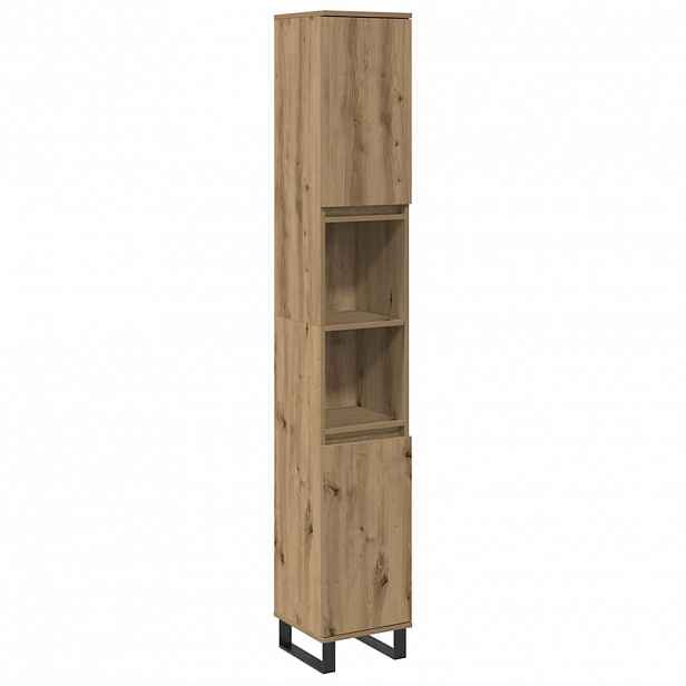 vidaXL Koupelnová skříňka dub artisan 30x30x190 cm kompozitní dřevo