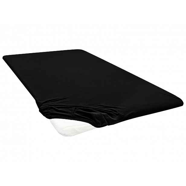 Biberna Žerzejové napínací prostěradlo na podložku na matraci (černá, 140-160 x 200 cm)