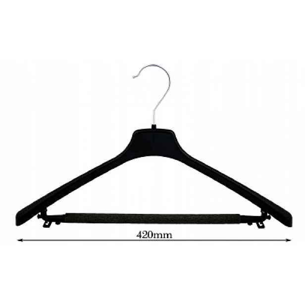 Věšák na oblečení příčka plast 42cm/50 Ks W-25