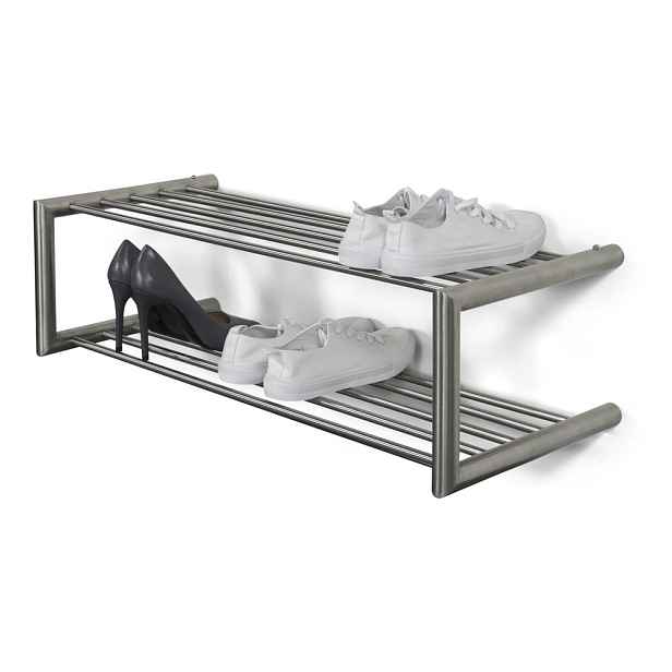 Kovový závěsný botník ve stříbrné barvě 80x23x33,5 cm Soenz – Spinder Design