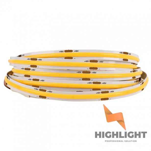 Led pásek 48V Cob 8W CRI90 336 LED/m 6000K Bílý Studený CRI>90Ra 10 m