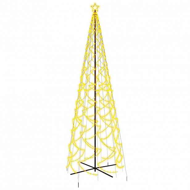 vidaXL Vánoční stromek kužel 1400 teplých bílých LED diod 160 x 500 cm