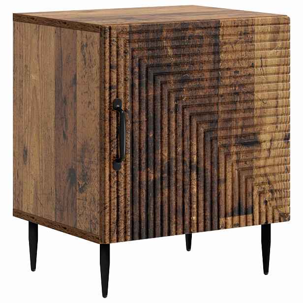 vidaXL Noční skříňka Staré dřevo 43 x 34,5 x 50 cm Kompozitní dřevo