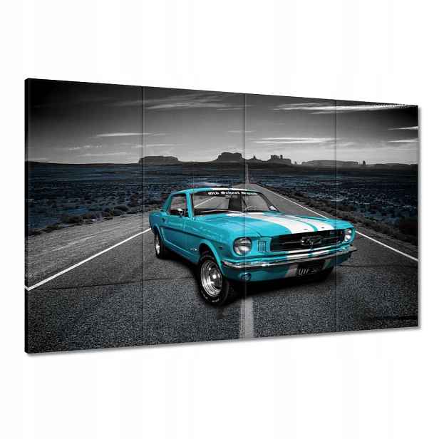 Obrazy 120x80 Modrý Ford Mustang