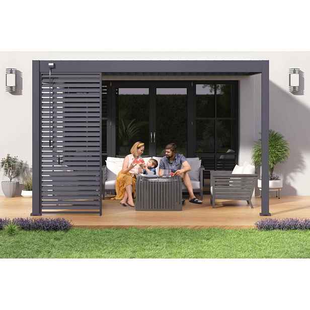 Bioklimatická pergola INTRO PLUS 4x3 m ke stěně Rojaplast