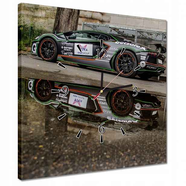 Nástěnné hodiny 40x40 Sportovní auto