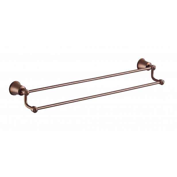 OMNIRES Art Line - Dvojitý držák ručníků, délka 65 cm, měď AL53226ORB