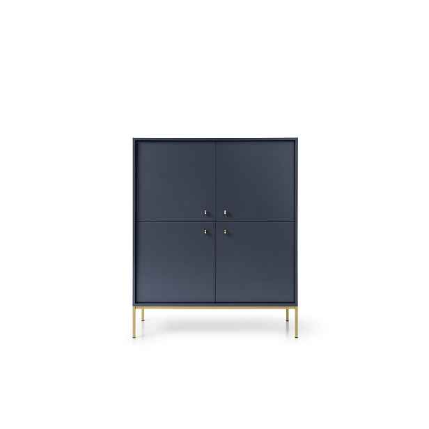 Piaski Komoda Mono II 104 cm modrá/zlatá