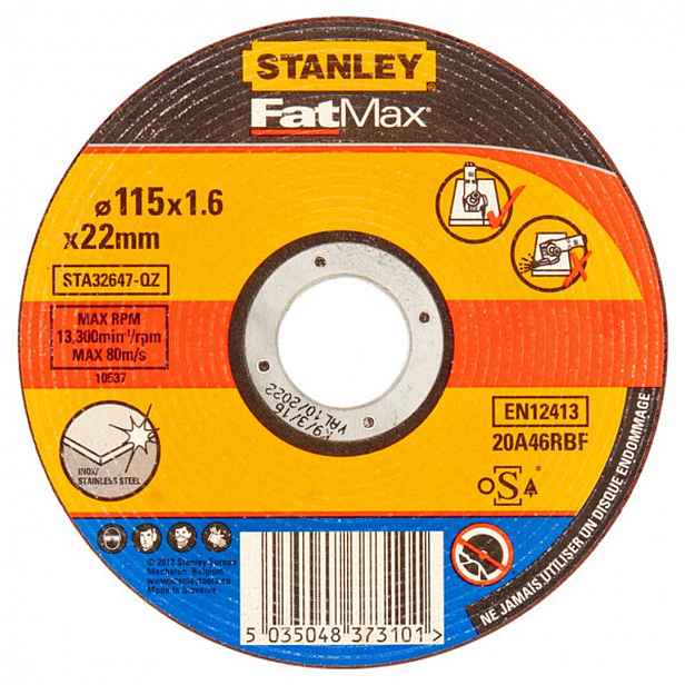 Stanley - Řezný kotouč na nerezovou ocel 115x22,23 mm STA32647-QZ