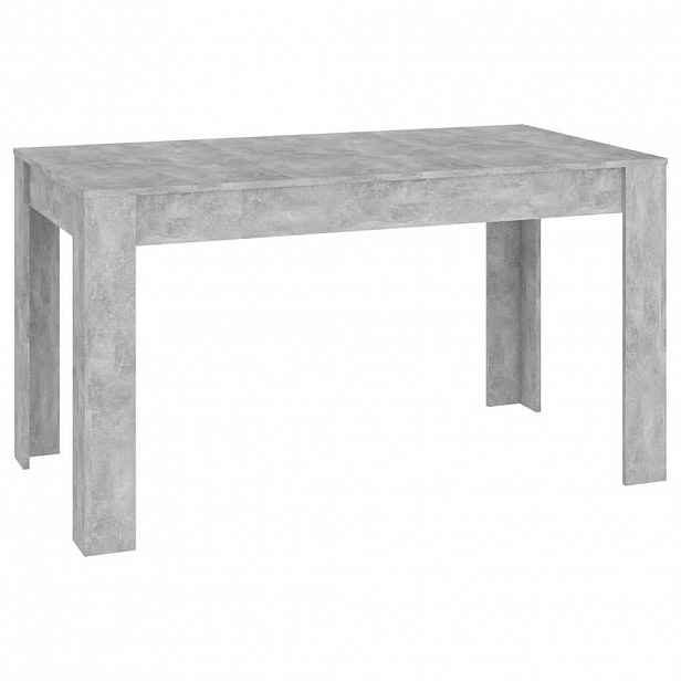 vidaXL Jídelní stůl betonově šedý 140 x 74,5 x 76 cm kompozitní dřevo