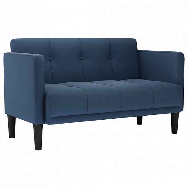 vidaXL Loveseat Sofa modrá 111 cm textil
