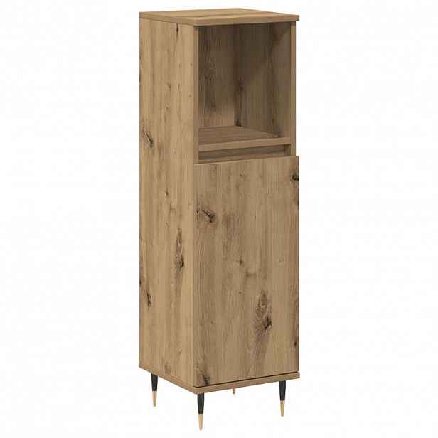vidaXL Koupelnová skříňka dub artisan 30x30x100 cm kompozitní dřevo