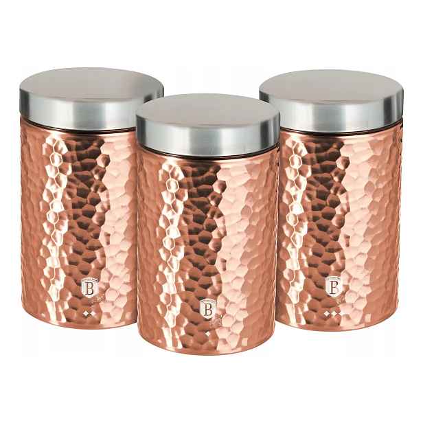 Berlingerhaus Rosegold Metallic Line Dóza na potraviny sada Primal, 3 ks