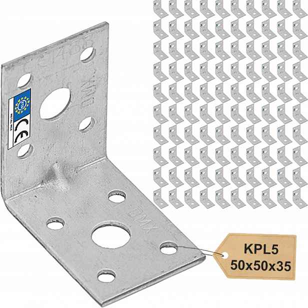 KPL5 Montážní Tesařský Úhelník S Prolisem 50x50x35x2 100kusů