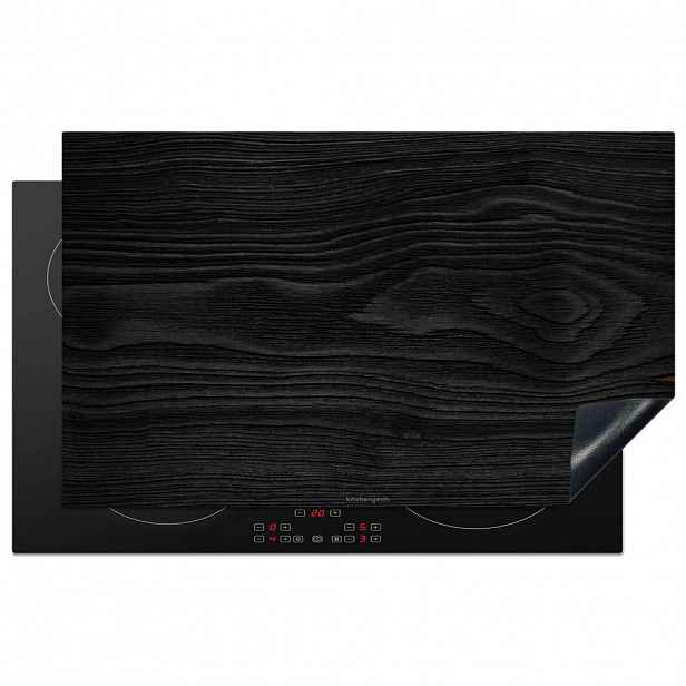 MuchoWow KRYT NA INDUKČNÍ DESKU Černá - vzhled dřeva 85x52 cm