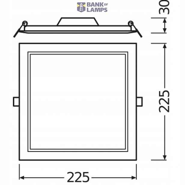 Osram Ledvance Led svítidlo slim čtverec 18W 4000K 4058075079359