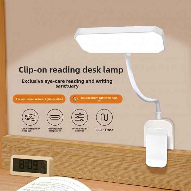 TEMU USB Nabíjecí LED Světlo na Čtení do Postele – 3 Teploty , Plynulé Stmívání Jasu, Malé Lehké Světlo s pro Studium, Domov, Kancelář, Kolej, Noční