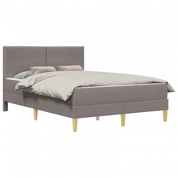 vidaXL Rám postele Taupe 140 x 200 cm Polyester
