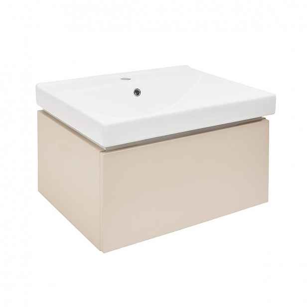 Koupelnová skříňka s umyvadlem SAT Feel 60x30x46 cm pískově béžová mat SATFEEL60BEU1