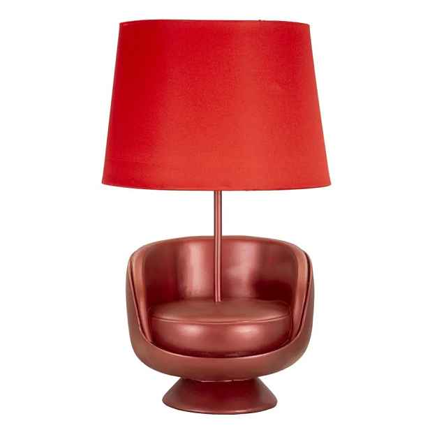 Mauro Ferretti Stolní lampa Midcentury 43 cm červená