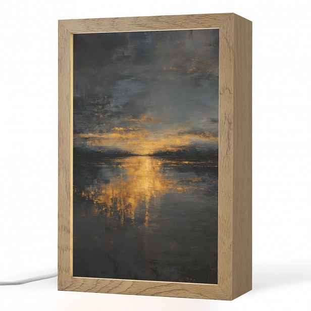 OnlyWow STOLNÍ LAMPA Zlatý odraz na vodě 20x30 cm