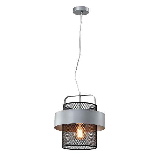 Závěsné Svítidlo Šedé Loft kovové Stínidlo 1X40W