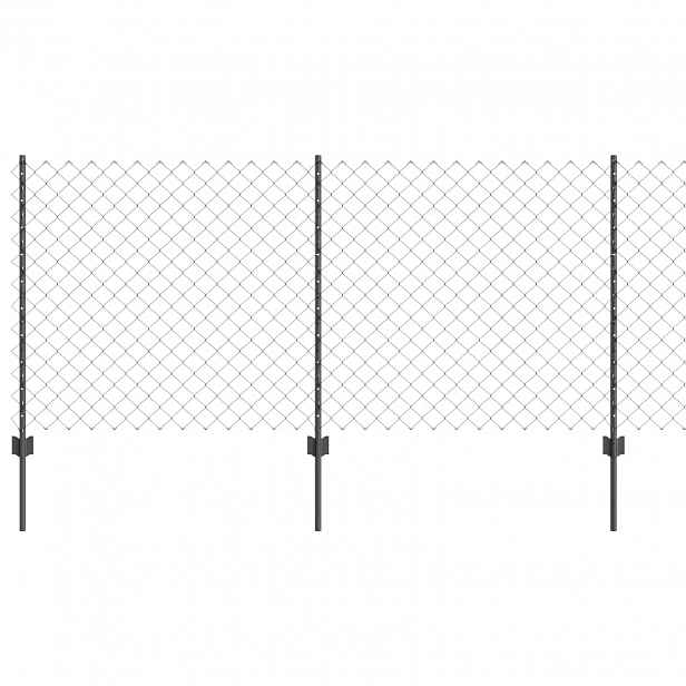 vidaXL Plot s řetězovým odkazem a sloupkem 10 x 1 m Ocel potažená PVC
